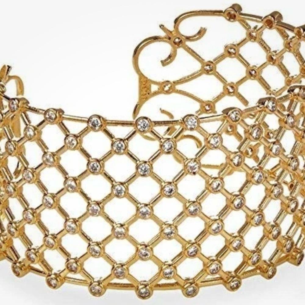 0067) nOir Replay Bracelet Cuff, 18K GP